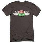 Friends Central Perk Logo Men's Ultra-Soft 30/1 Cotton Slim Short-Sleeve T-Shirt